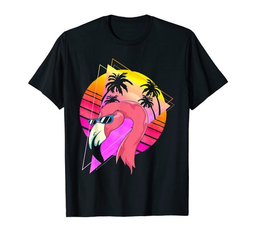 Vaporwave Flamingo Aesthetic Art T-Shirt - Novelty Apparel for Adults - T-Shirt, Sweatshirt, Hoodie