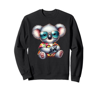 Koala Photographer Tropical Sweatshirt - Casual Everyday Wear Unisex - T-Shirt, Sweatshirt, Hoodie