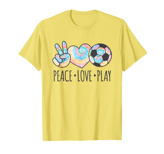 Tie Dye Soccer Teen Peace Love Play T-Shirt - Trendy Graphic Unisex - T-Shirt, Sweatshirt, Hoodie