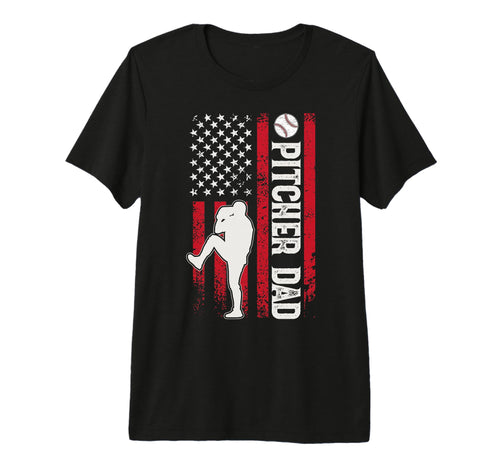 Mens Baseball Pitcher Dad Baseball T-Shirt - Unique Graphic Men Women - T-Shirt, Sweatshirt, Hoodie
