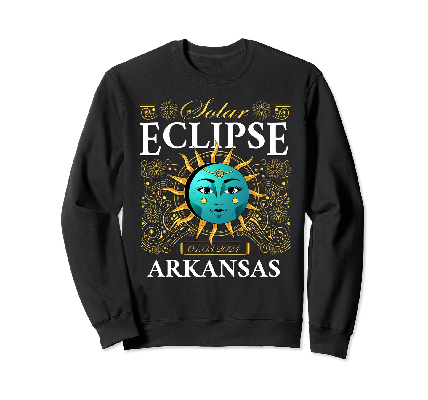 Total Solar Eclipse Arkansas 2024 Sweatshirt - Graphic Print for Adults - T-Shirt, Sweatshirt, Hoodie