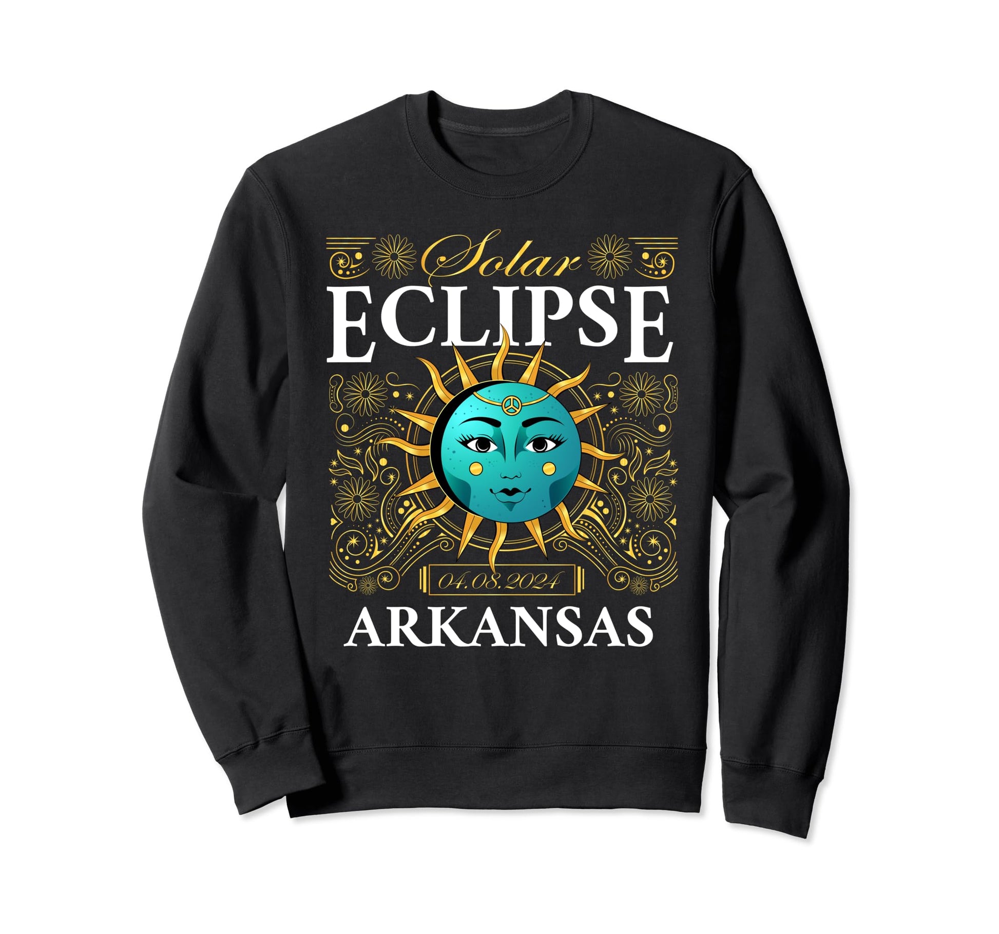 Total Solar Eclipse Arkansas 2024 Sweatshirt - Graphic Print for Adults - T-Shirt, Sweatshirt, Hoodie