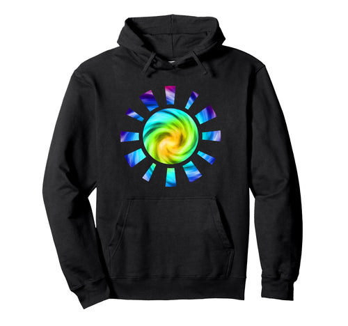 Rainbow Tie Dye Sun Ray Summer Spring Hoodie - Unique Graphic for Adults - T-Shirt, Sweatshirt, Hoodie