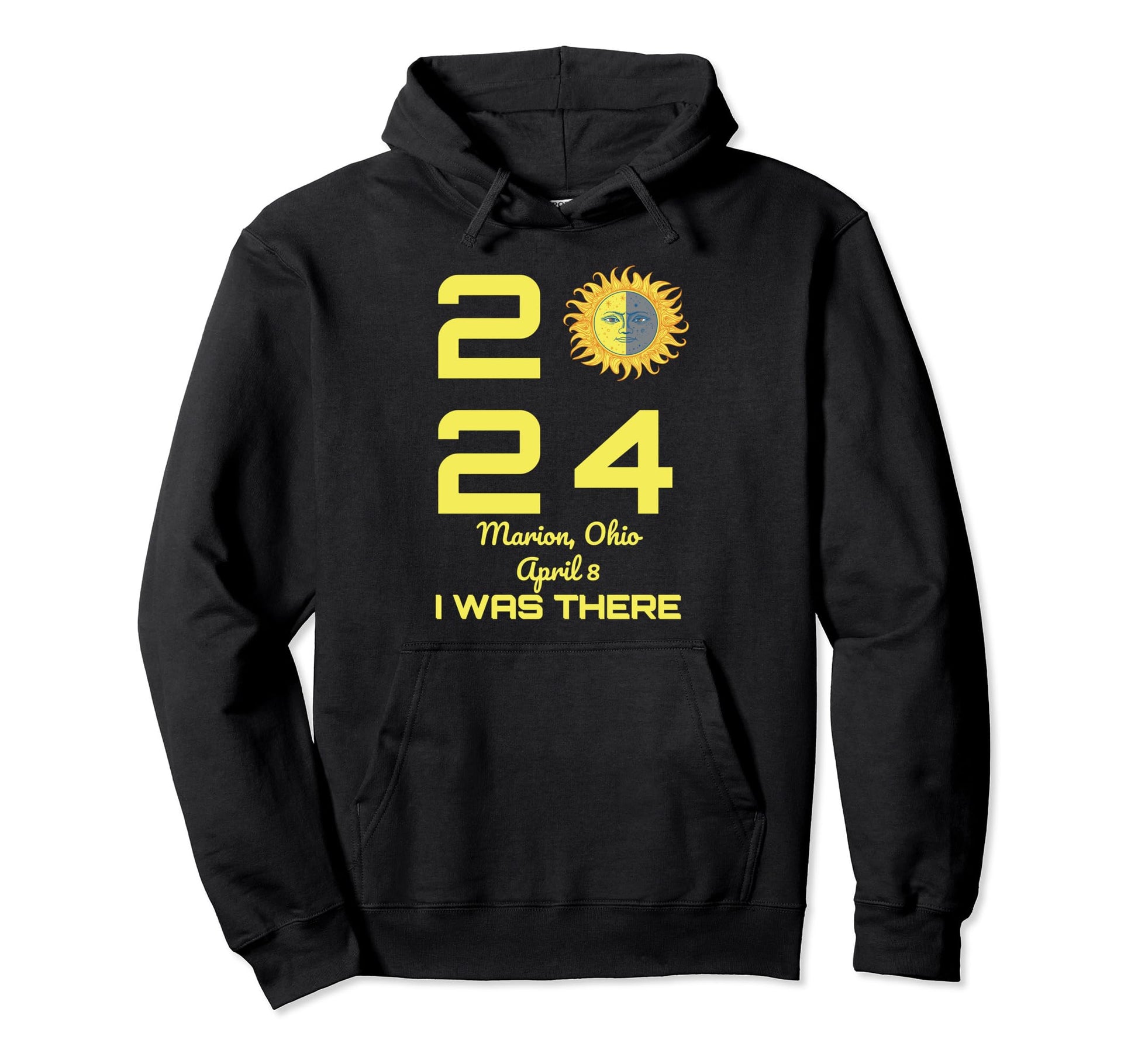 Total Solar Eclipse Marion Ohio April 08 Hoodie - Graphic Print Men Women - T-Shirt, Sweatshirt, Hoodie