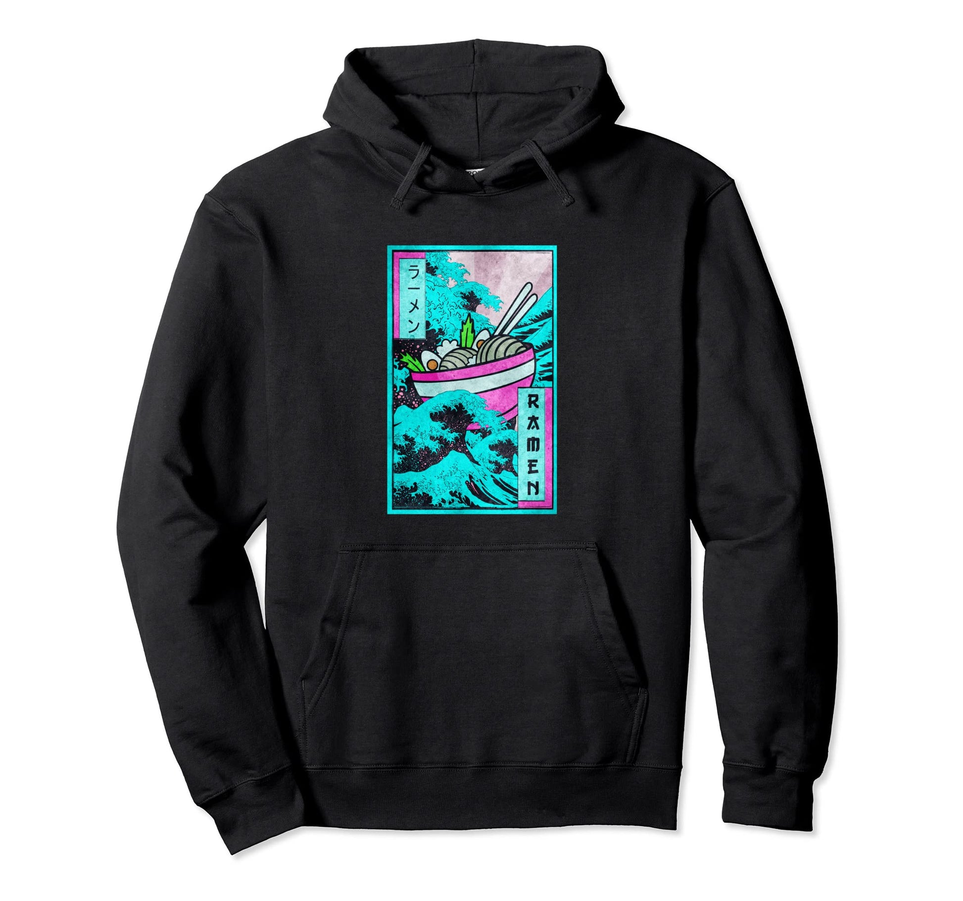 Ramen Noodles Great Wave Off Kanagawa Hoodie - Custom Art Print Unisex - T-Shirt, Sweatshirt, Hoodie
