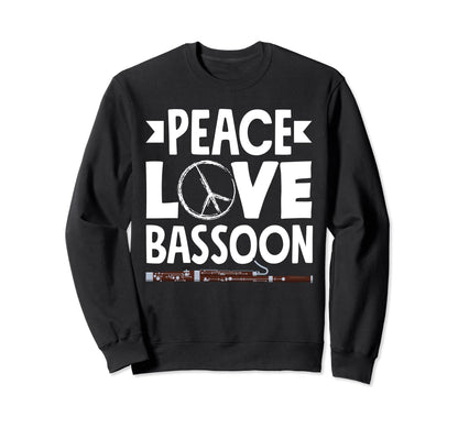 Bassoon Player Bassoonist Peace Sweatshirt - Unique Graphic for Adults - T-Shirt, Sweatshirt, Hoodie