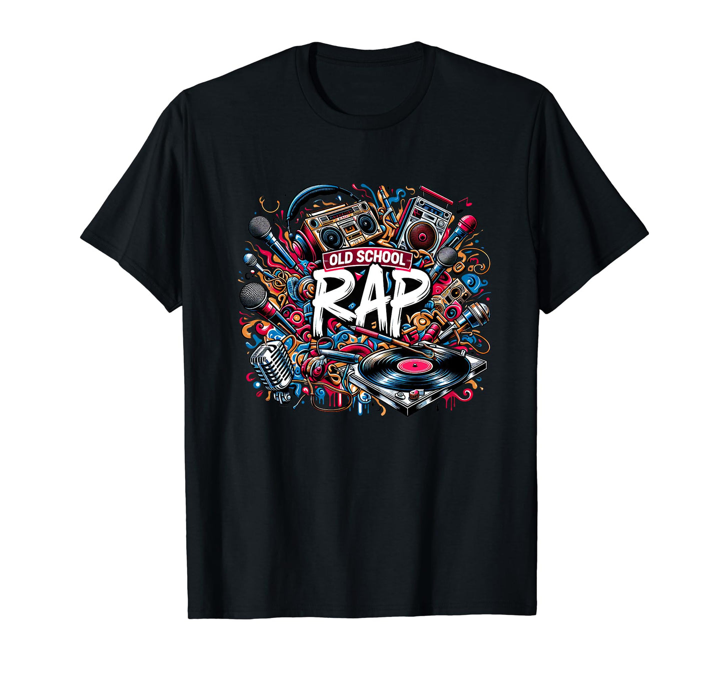 Old School Hip Hop 80S 90S Music T-Shirt - Fun Novelty Design Men Women - T-Shirt, Sweatshirt, Hoodie