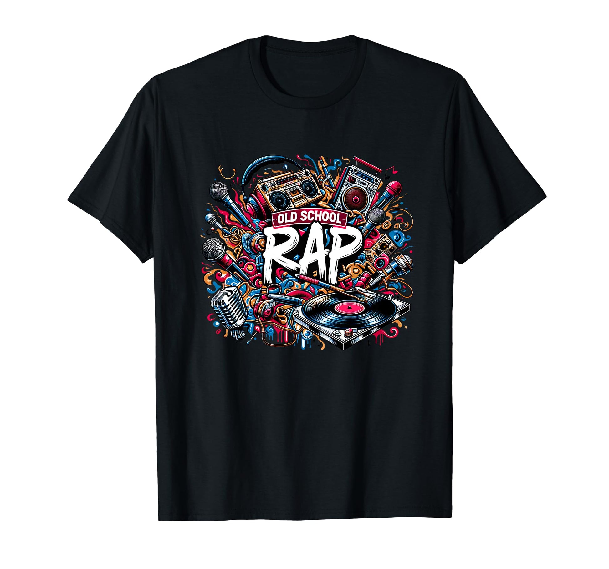 Old School Hip Hop 80S 90S Music T-Shirt - Fun Novelty Design Men Women - T-Shirt, Sweatshirt, Hoodie