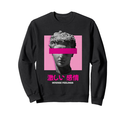 Intense Feelings Japanese Vaporwave Sweatshirt - Fun Novelty Design Unisex - T-Shirt, Sweatshirt, Hoodie