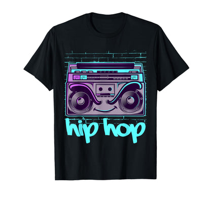 Hip Hop Cassette Recorder Rapper Music T-Shirt - Fun Novelty Design Unisex - T-Shirt, Sweatshirt, Hoodie