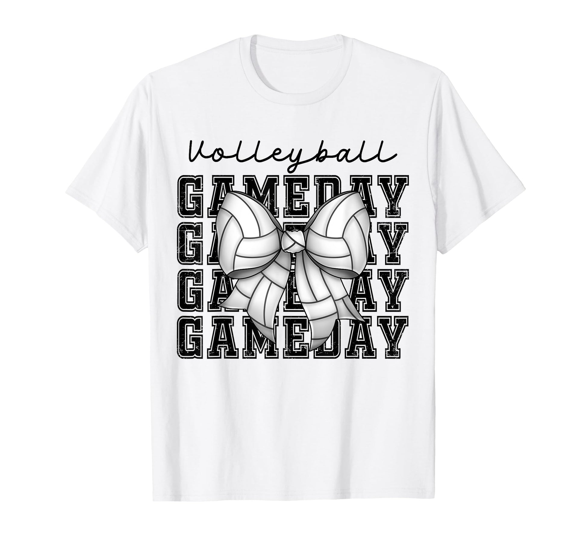 Volleyball Coquette Bow Game Day Cheer T-Shirt - Streetwear Style Unisex - T-Shirt, Sweatshirt, Hoodie