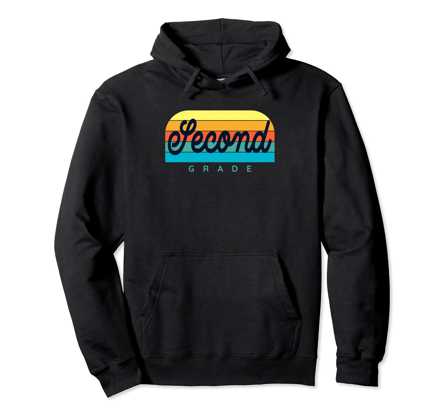 Second Grade Teacher 2Nd Grader Rainbow Hoodie - Minimalist Print Unisex - T-Shirt, Sweatshirt, Hoodie