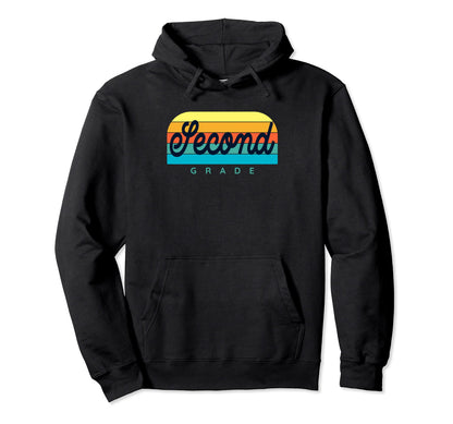 Second Grade Teacher 2Nd Grader Rainbow Hoodie - Minimalist Print Unisex - T-Shirt, Sweatshirt, Hoodie