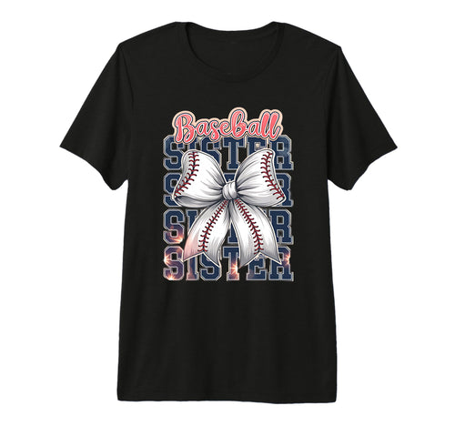 Baseball Sister Coquette Bow Tri Blend T-Shirt - Streetwear Style Men Women - T-Shirt, Sweatshirt, Hoodie