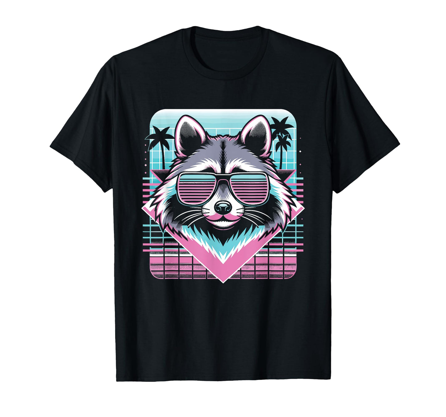 Raccoon Sunglasses 80S Aesthetic T-Shirt - Trendy Graphic Men Women - T-Shirt, Sweatshirt, Hoodie