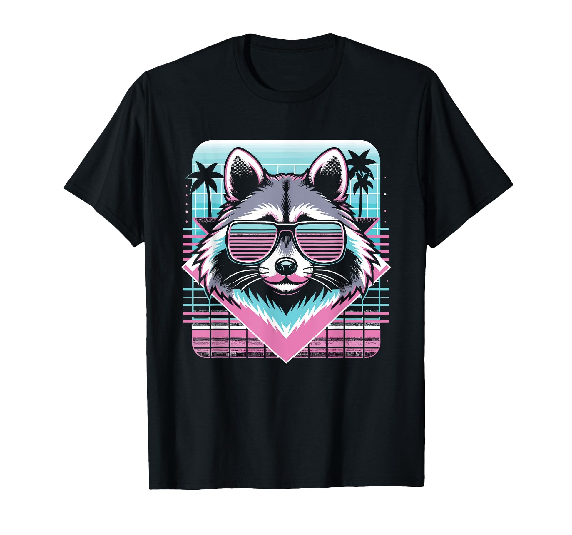 Raccoon Sunglasses 80S Aesthetic T-Shirt - Trendy Graphic Men Women - T-Shirt, Sweatshirt, Hoodie