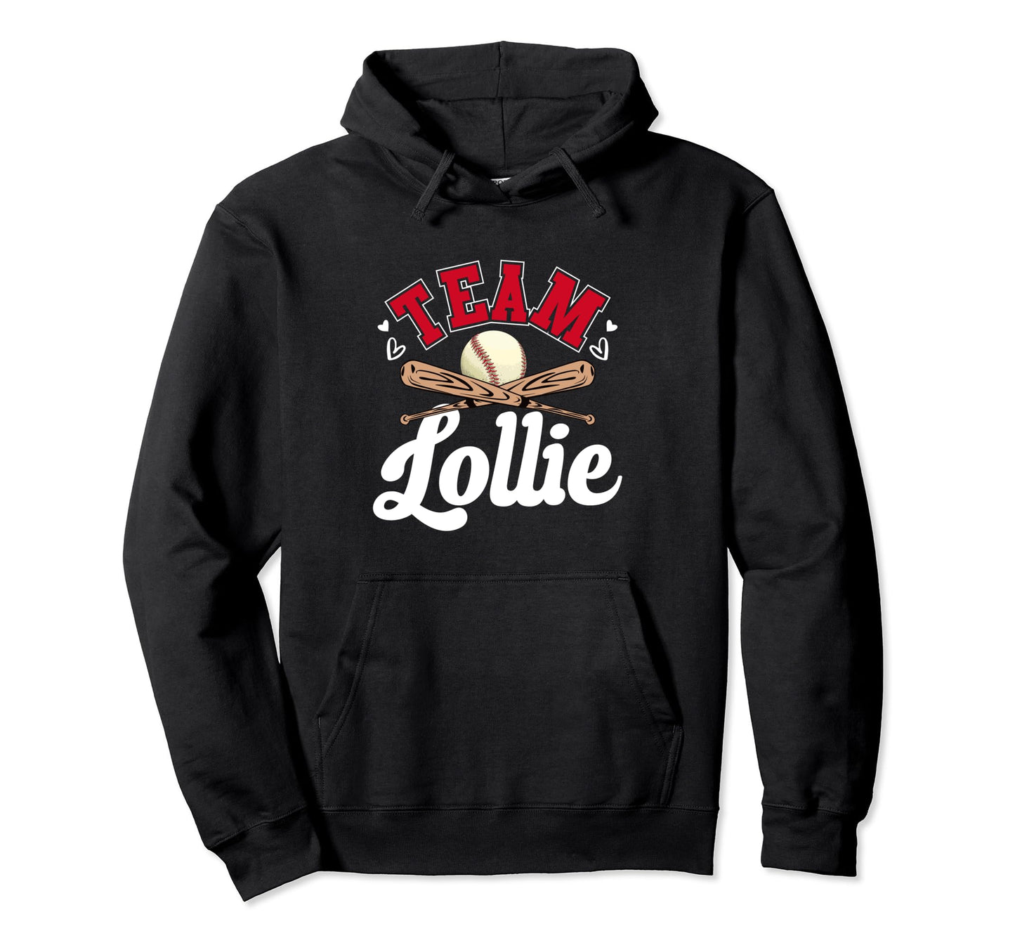 Team Lollie Mothers Day Baseball Hoodie - Minimalist Print for Adults - T-Shirt, Sweatshirt, Hoodie