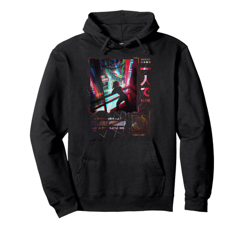 Japanese Anime Cyberpunk Vaporwave Hoodie - Minimalist Print Unisex - T-Shirt, Sweatshirt, Hoodie