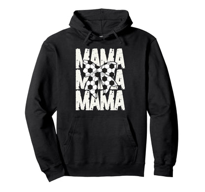 Soccer Mama Coquette Bow Sports Mom Hoodie - Trendy Graphic for Adults - T-Shirt, Sweatshirt, Hoodie