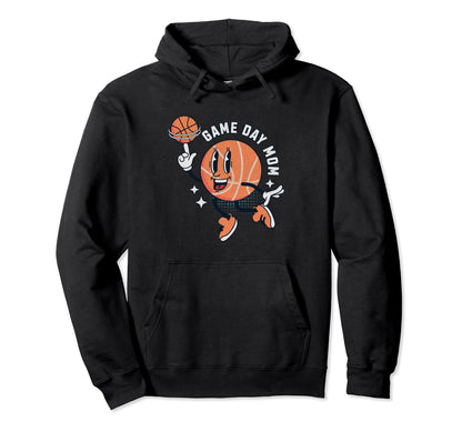 Basketball Game Day Mom Basketball Hoodie - Unique Graphic for Adults - T-Shirt, Sweatshirt, Hoodie