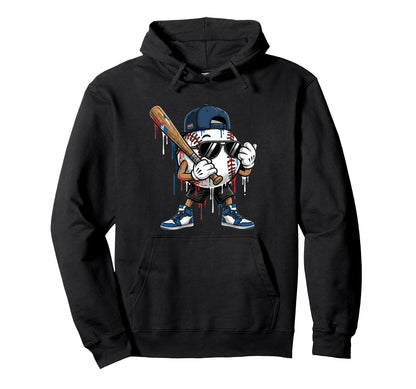 Santa Sports Baseball Player Hoodie - Trendy Graphic for Adults - T-Shirt, Sweatshirt, Hoodie