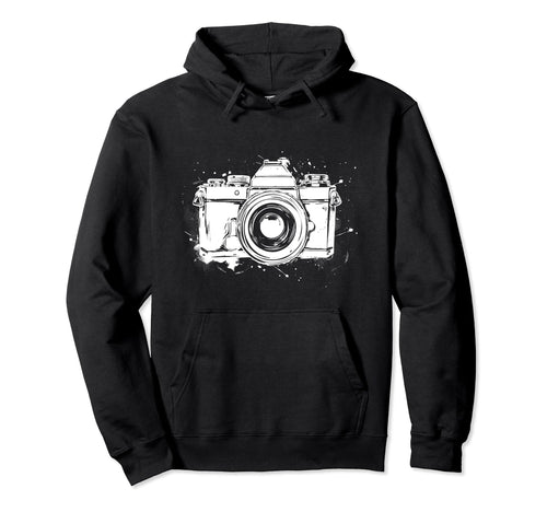 Camera Photography Watercolor Art Hoodie - Minimalist Print Unisex - T-Shirt, Sweatshirt, Hoodie