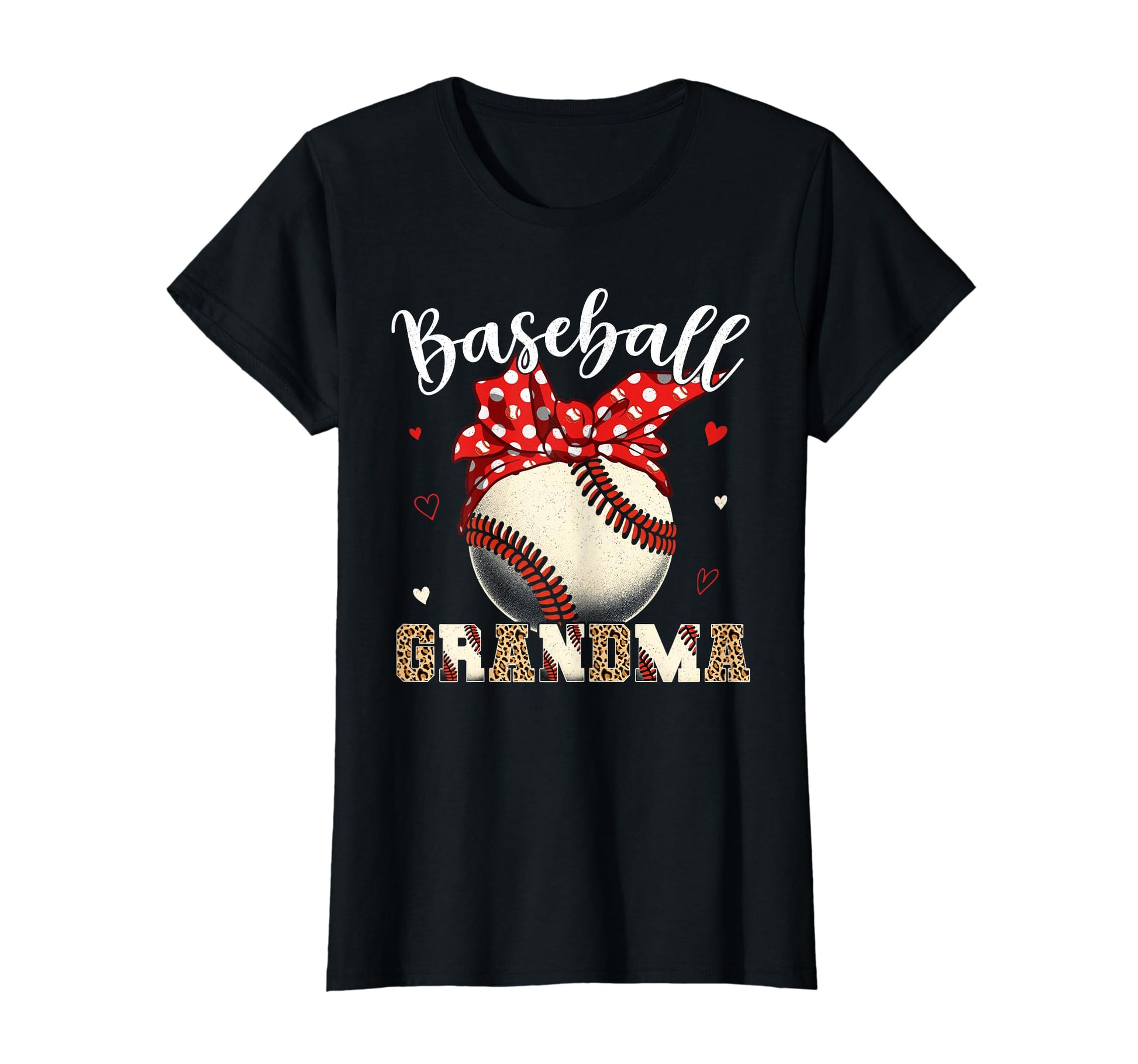 Womens Baseball Grandma Headband Leopard T-Shirt - Graphic Print Unisex - T-Shirt, Sweatshirt, Hoodie