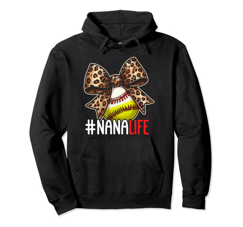 Nana Ballers Softball Baller Grandma Hoodie - Aesthetic Graphic Unisex - T-Shirt, Sweatshirt, Hoodie