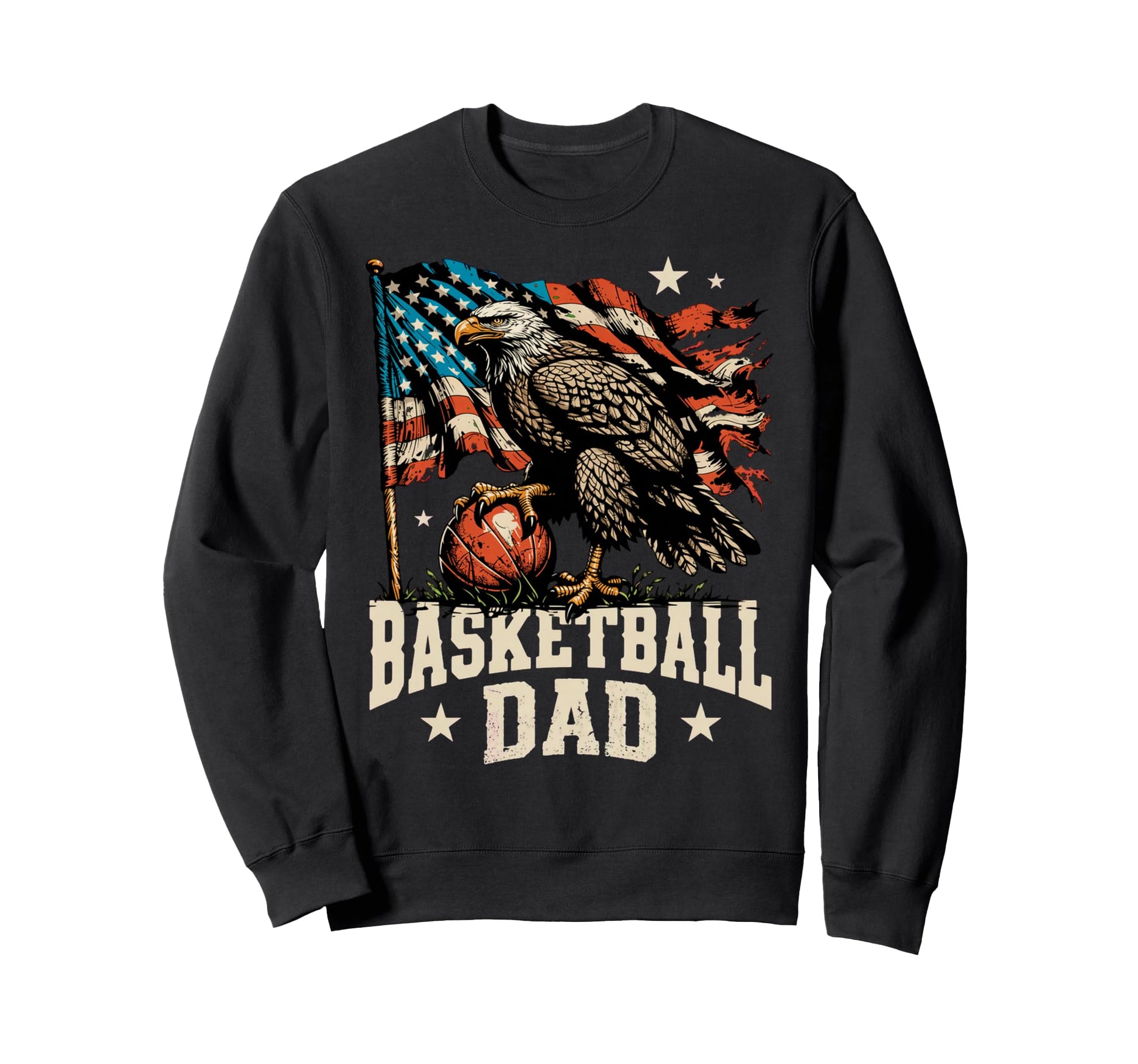 Basketball American Flag Basketball Sweatshirt - Trendy Graphic Men Women - T-Shirt, Sweatshirt, Hoodie