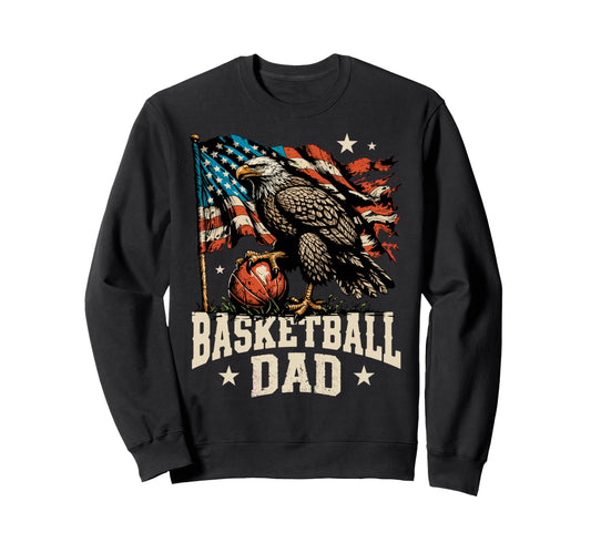 Basketball American Flag Basketball Sweatshirt - Trendy Graphic Men Women - T-Shirt, Sweatshirt, Hoodie