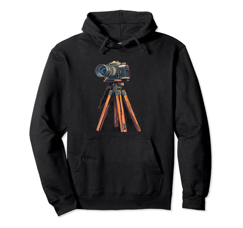 Photography Camera Tripod Hoodie - Aesthetic Graphic for Adults - T-Shirt, Sweatshirt, Hoodie