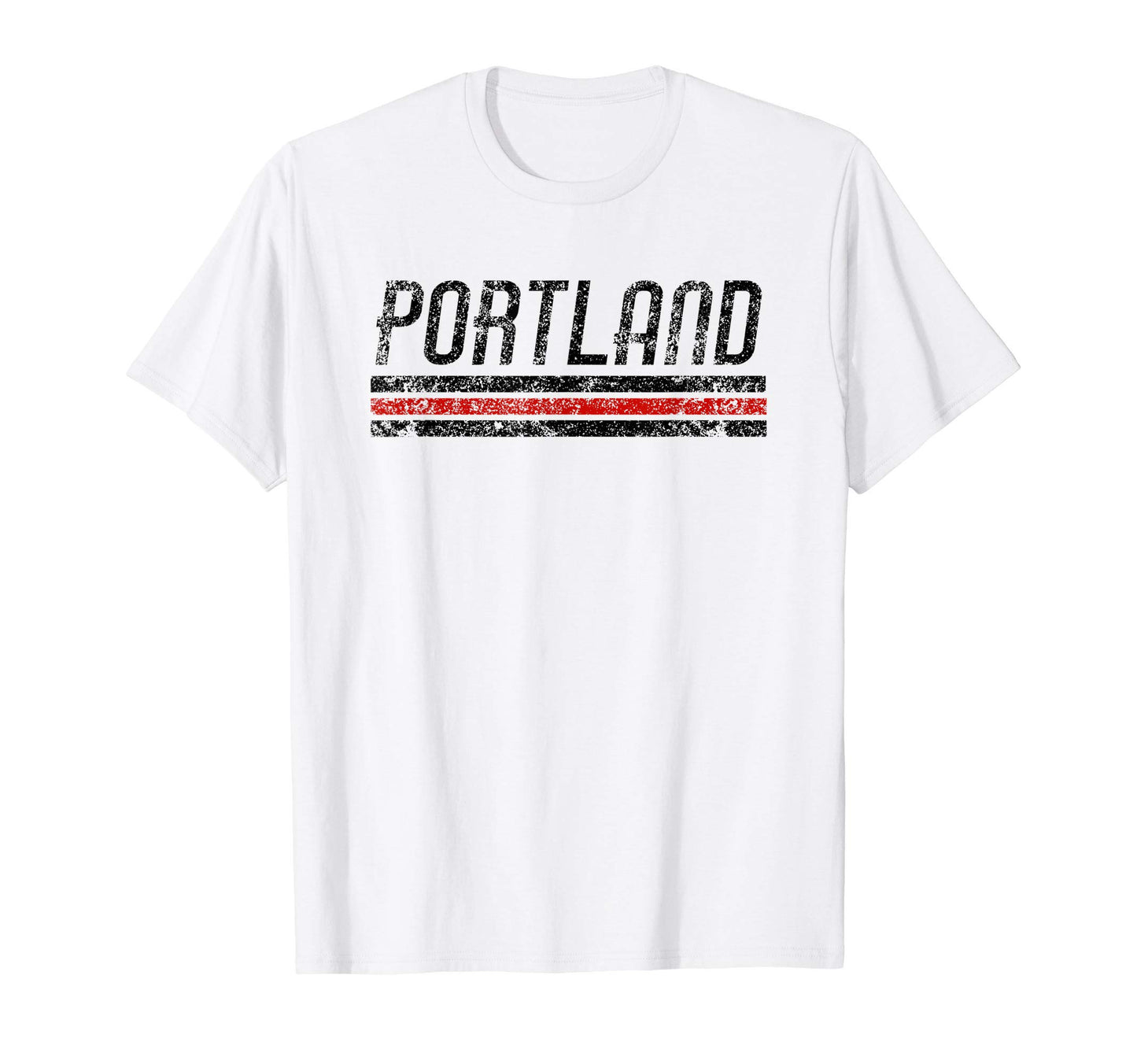 Portland Oregon Weathered Stripe T-Shirt - Unique Graphic for Adults - T-Shirt, Sweatshirt, Hoodie