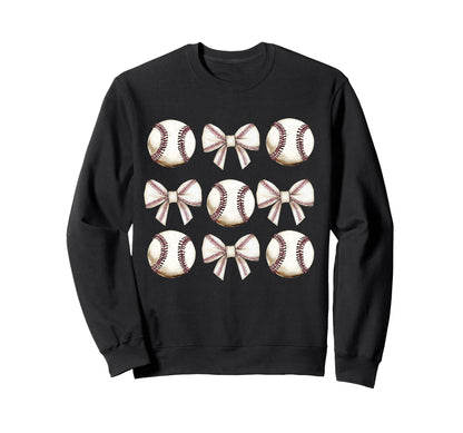 Baseball Softball Mom Matching Coquette Sweatshirt - Trendy Graphic Unisex - T-Shirt, Sweatshirt, Hoodie