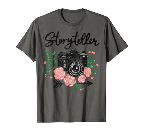 Photo Camera Flowers Storyteller T-Shirt - Aesthetic Graphic Men Women - T-Shirt, Sweatshirt, Hoodie
