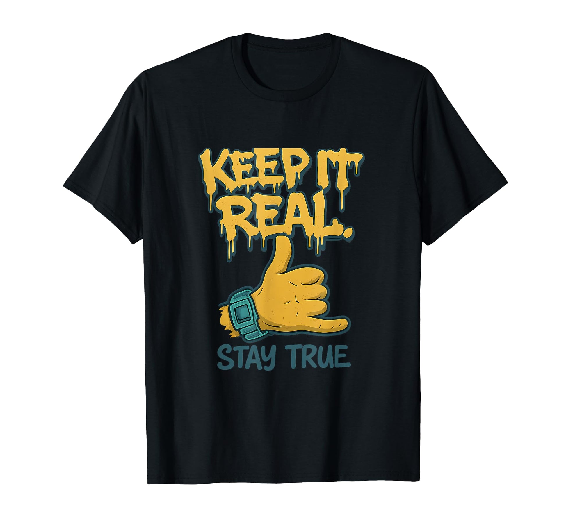 Keep It Real Thumbs Up 90S Y2K Graffiti T-Shirt - Trendy Graphic Unisex - T-Shirt, Sweatshirt, Hoodie