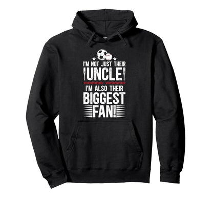 Their Biggest Fan Baseball Soccer Uncle Hoodie - Graphic Print for Adults - T-Shirt, Sweatshirt, Hoodie