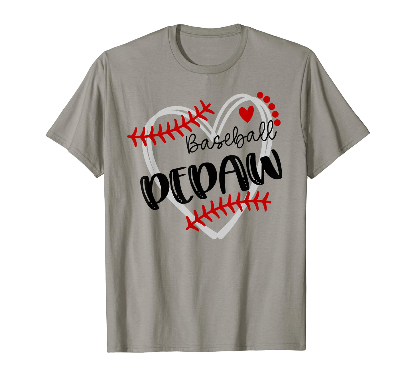 Personalized Baseball Heart Pepaw T-Shirt - Fun Novelty Design Men Women - T-Shirt, Sweatshirt, Hoodie