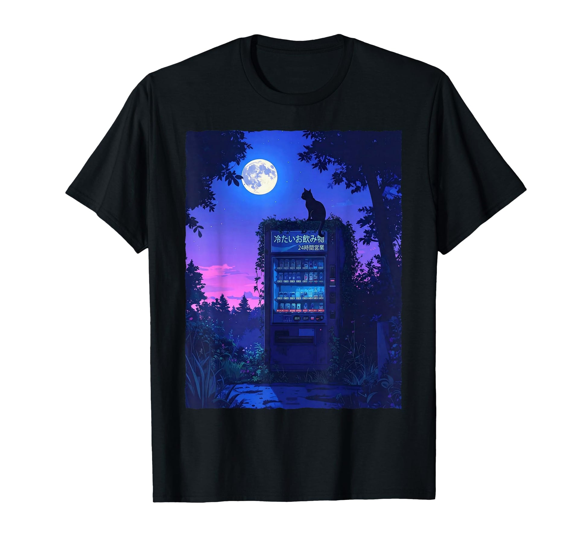 Japanese Vending Machine Anime Cat T-Shirt - Unique Graphic for Adults - T-Shirt, Sweatshirt, Hoodie