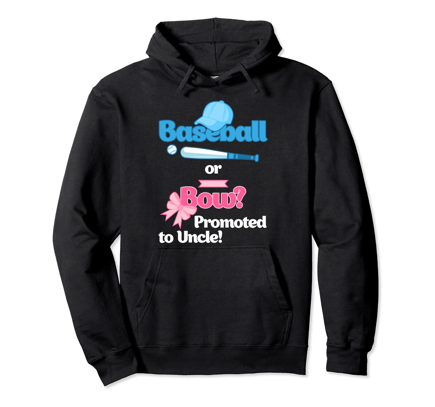 Baseball Or Bows Gender Reveal Party Hoodie - Trendy Graphic for Adults - T-Shirt, Sweatshirt, Hoodie
