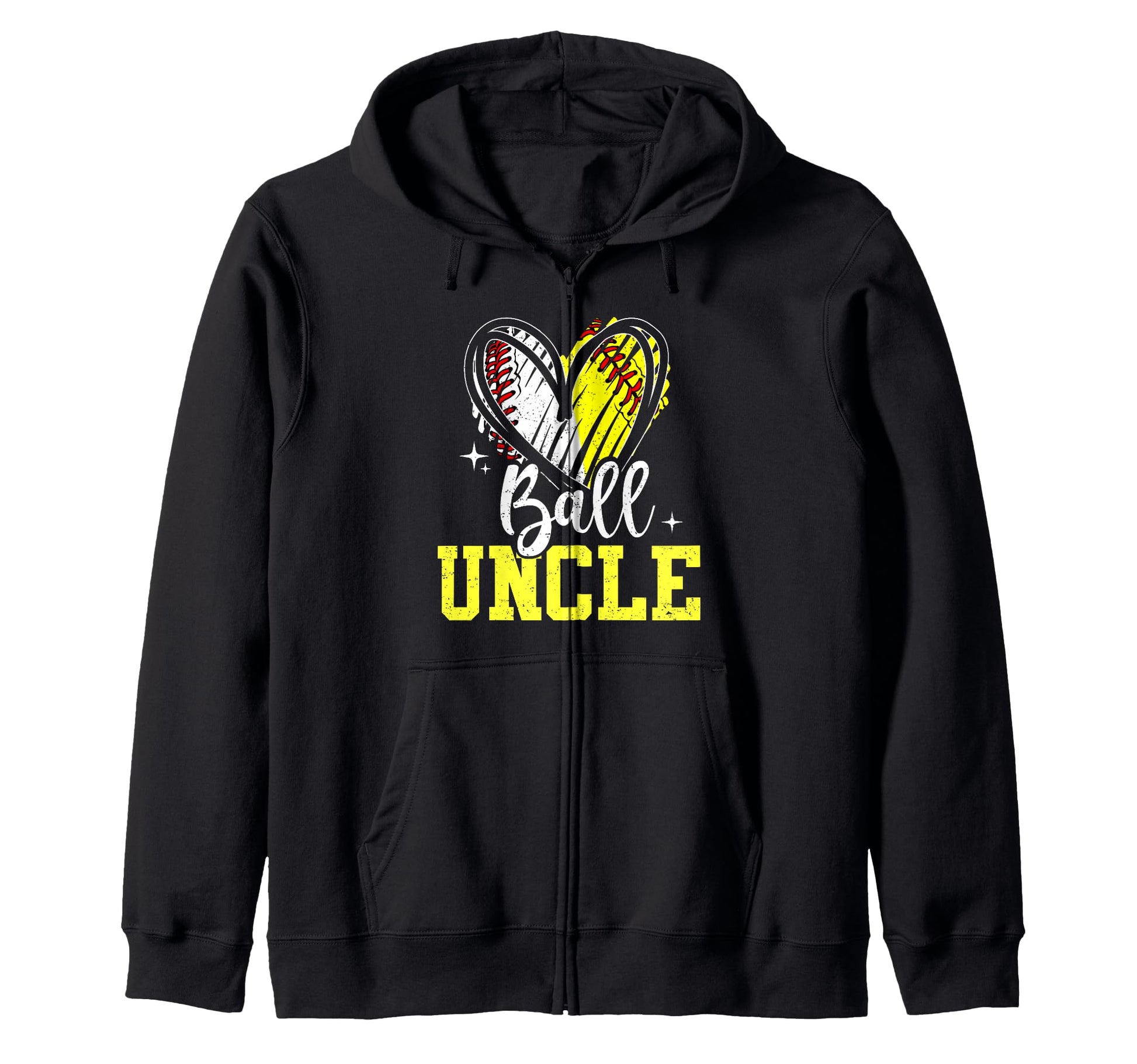 Ball Uncle Heart Baseball Softball T-Shirt - Trendy Graphic Unisex - T-Shirt, Sweatshirt, Hoodie