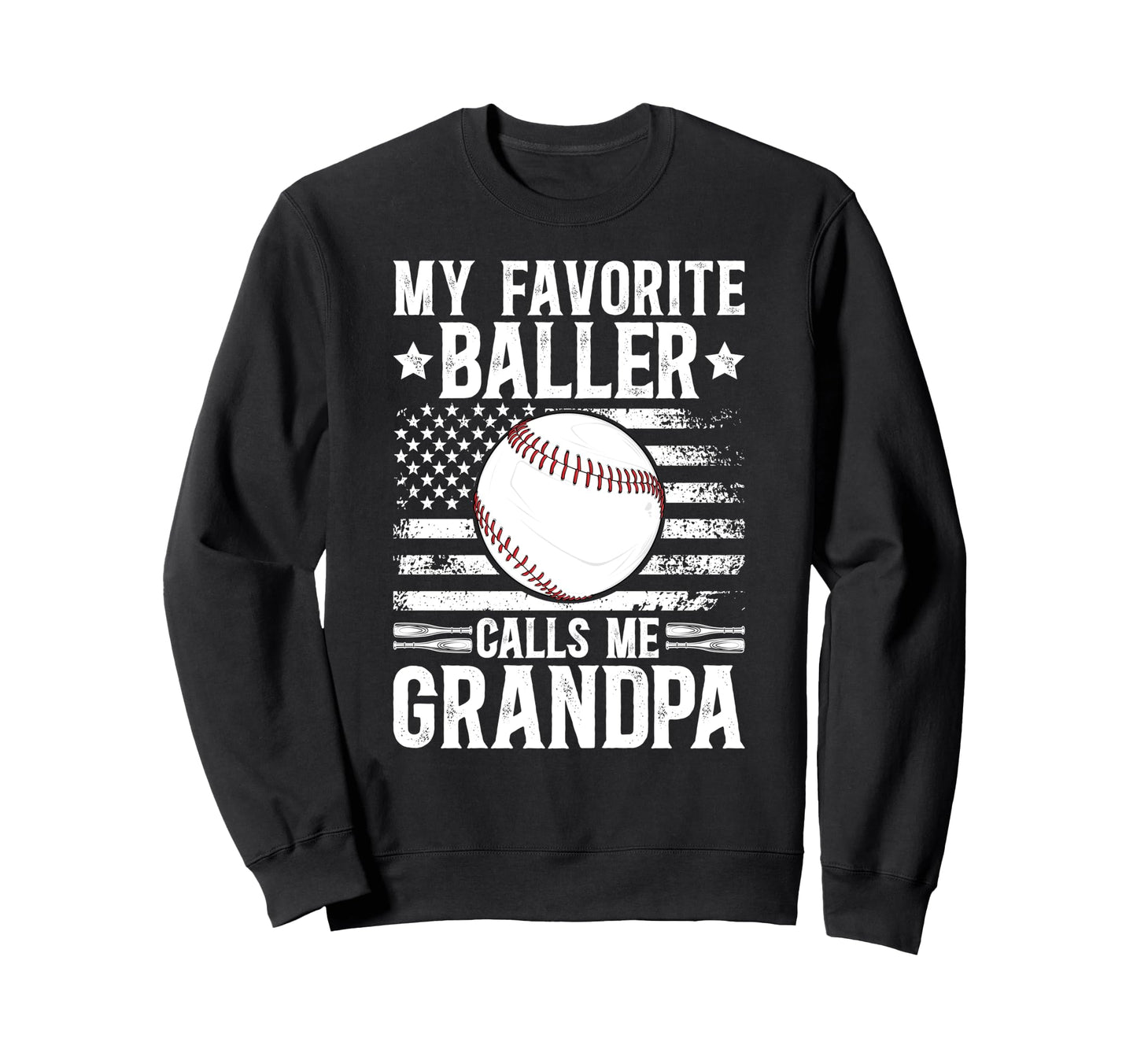 Proud Baseball Grandpa Baseball Sweatshirt - Custom Art Print Men Women - T-Shirt, Sweatshirt, Hoodie