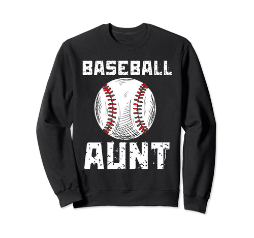 Baseball Aunt Family Matching Sweatshirt - Casual Everyday Wear for Adults - T-Shirt, Sweatshirt, Hoodie