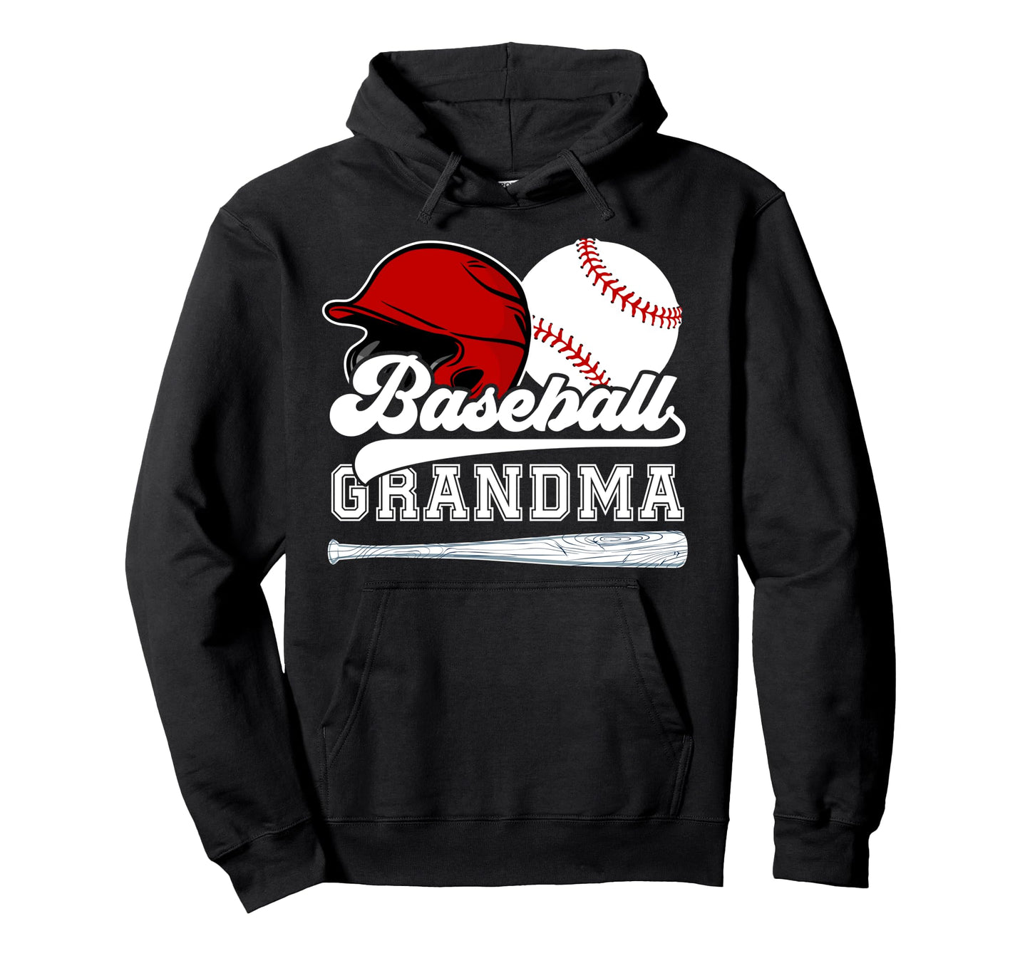 Baseball Grandma Proud Grandma Baseball Hoodie - Graphic Print Unisex - T-Shirt, Sweatshirt, Hoodie