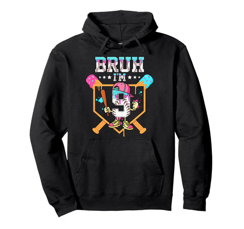 Baseball Drip 9 Year Old Ice Cream Hoodie - Minimalist Print for Adults - T-Shirt, Sweatshirt, Hoodie