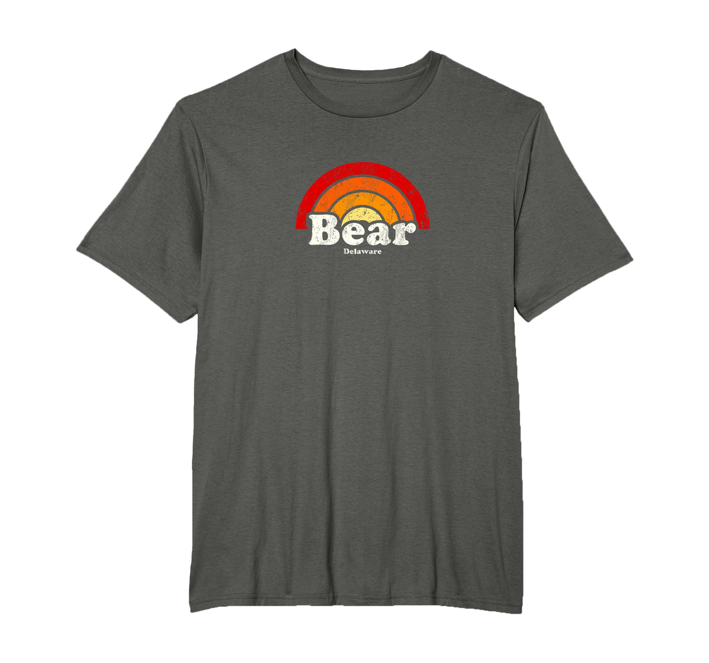 Bear Delaware De 70S Rainbow T-Shirt - Trendy Graphic Unisex - T-Shirt, Sweatshirt, Hoodie