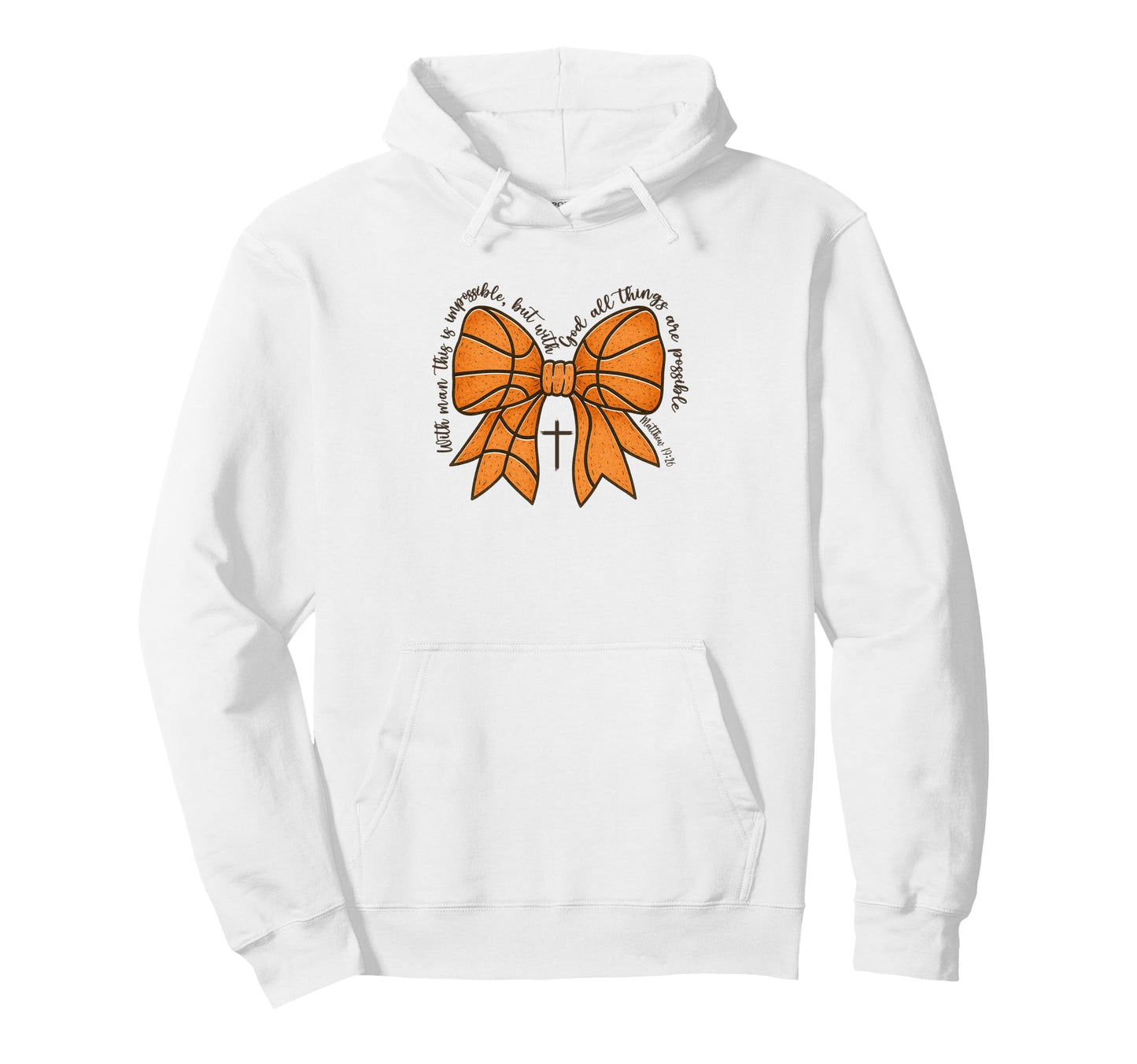 Faith Basketball Mom Bow Christian This Hoodie - Unique Graphic Men Women - T-Shirt, Sweatshirt, Hoodie