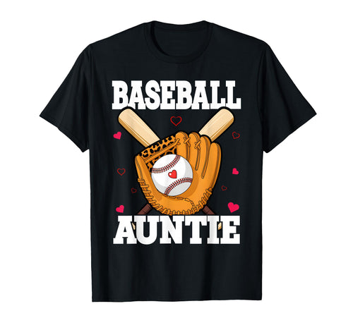 Baseball Aunt Heart Proud T-Shirt - Casual Everyday Wear for Adults - T-Shirt, Sweatshirt, Hoodie