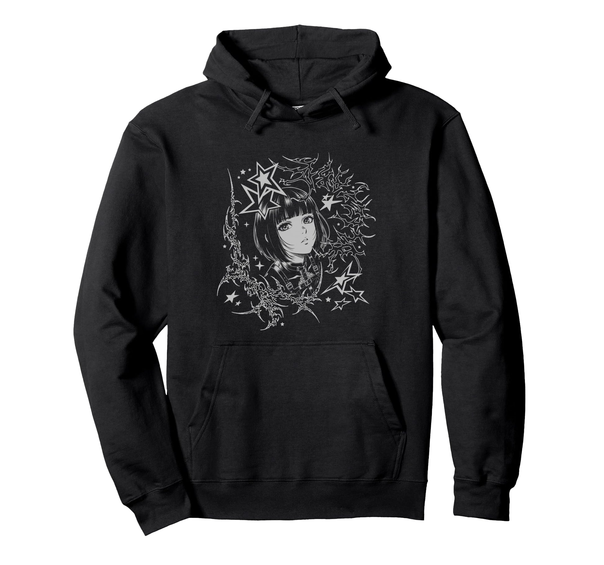 Y2K Grunge Anime Goth Japanese Hoodie - Graphic Print Men Women - T-Shirt, Sweatshirt, Hoodie