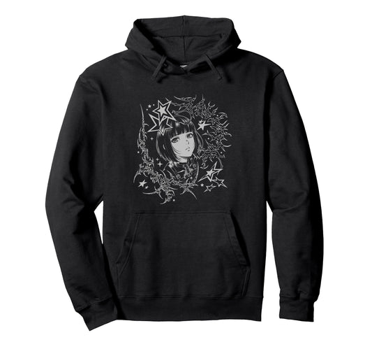 Y2K Grunge Anime Goth Japanese Hoodie - Graphic Print Men Women - T-Shirt, Sweatshirt, Hoodie