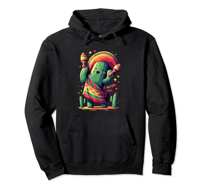Cactus Maraca Serape Succulent Plant Hoodie - Novelty Apparel for Adults - T-Shirt, Sweatshirt, Hoodie